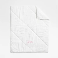 Supersoft Pampas Ivory Organic Cotton Gauze Baby Crib Quilt