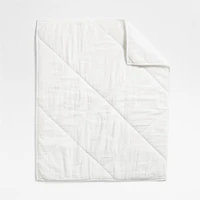 Supersoft Pampas Ivory Organic Cotton Gauze Baby Crib Quilt