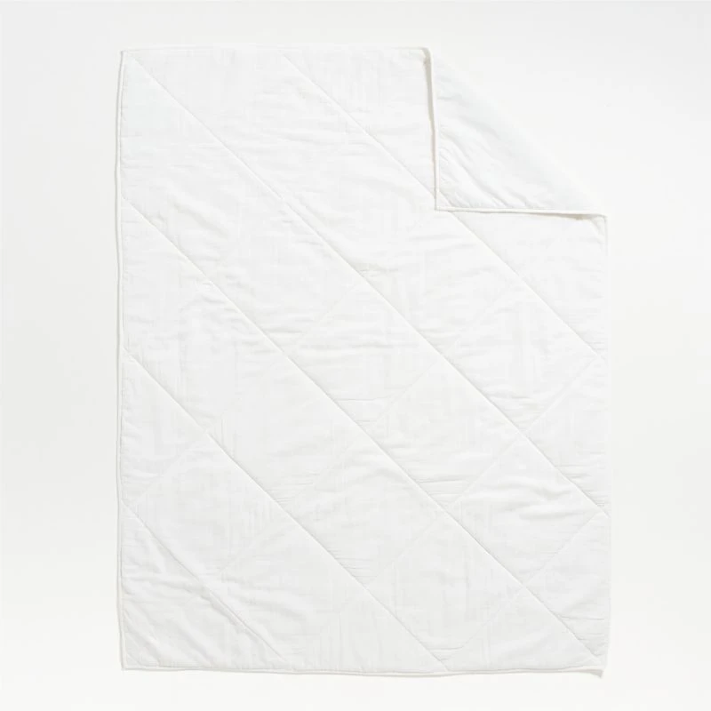 Supersoft Pampas Ivory Organic Cotton Gauze Kids Twin Quilt