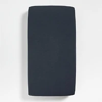 Supersoft Midnight Navy Blue Organic Cotton Gauze Baby Crib Fitted Sheet