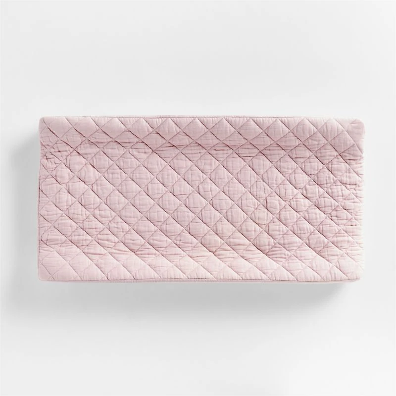 Supersoft Lilac Rose Organic Cotton Gauze Baby Changing Pad Cover