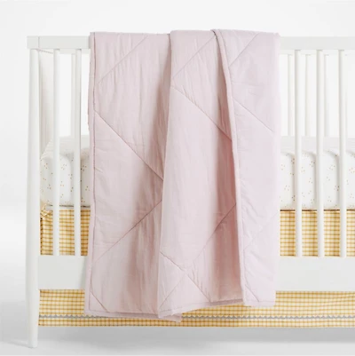 Supersoft Lilac Rose Organic Cotton Gauze Baby Crib Quilt