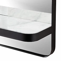 Sutton Gunmetal Mirror with Shelf