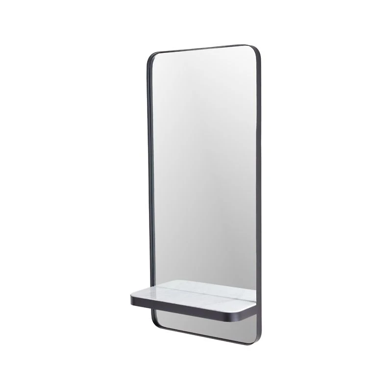 Sutton Gunmetal Mirror with Shelf