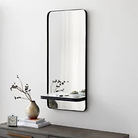 Sutton Gunmetal Mirror with Shelf