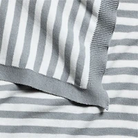 Sweater Stripe Organic Cotton Knit Baby Stroller Blanket