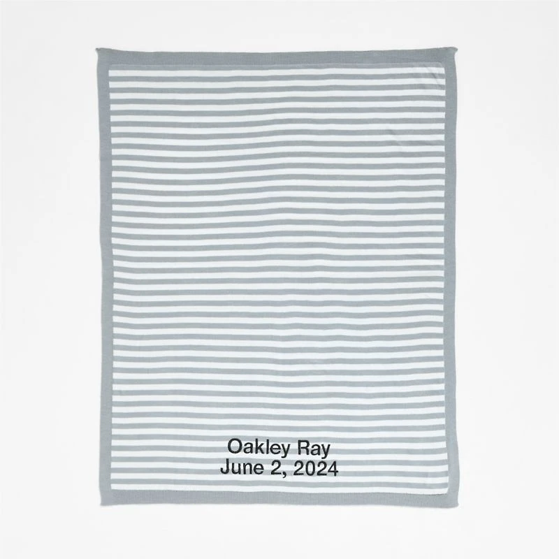 Sweater Stripe Organic Cotton Knit Baby Stroller Blanket