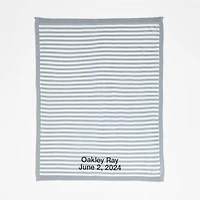 Sweater Stripe Organic Cotton Knit Baby Stroller Blanket