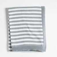 Sweater Stripe Organic Cotton Knit Baby Stroller Blanket