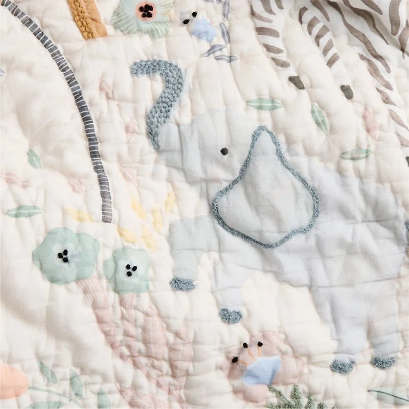 Sweet Savannah Organic Cotton Baby Crib Quilt