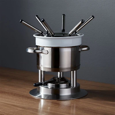 Swissmar Arosa 11-Piece Stainless Steel Fondue Set