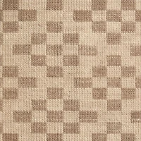 Sydney Wool Checker Taupe Handknotted Area Rug 8'x10'