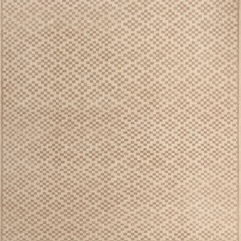 Sydney Wool Checker Taupe Handknotted Area Rug 8'x10'