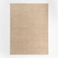 Sydney Wool Checker Taupe Handknotted Area Rug 8'x10'