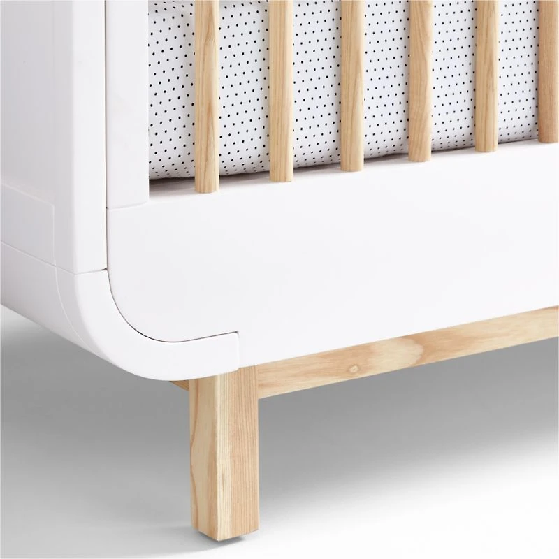 Steamer Lane Two-Tone Wood Baby Crib