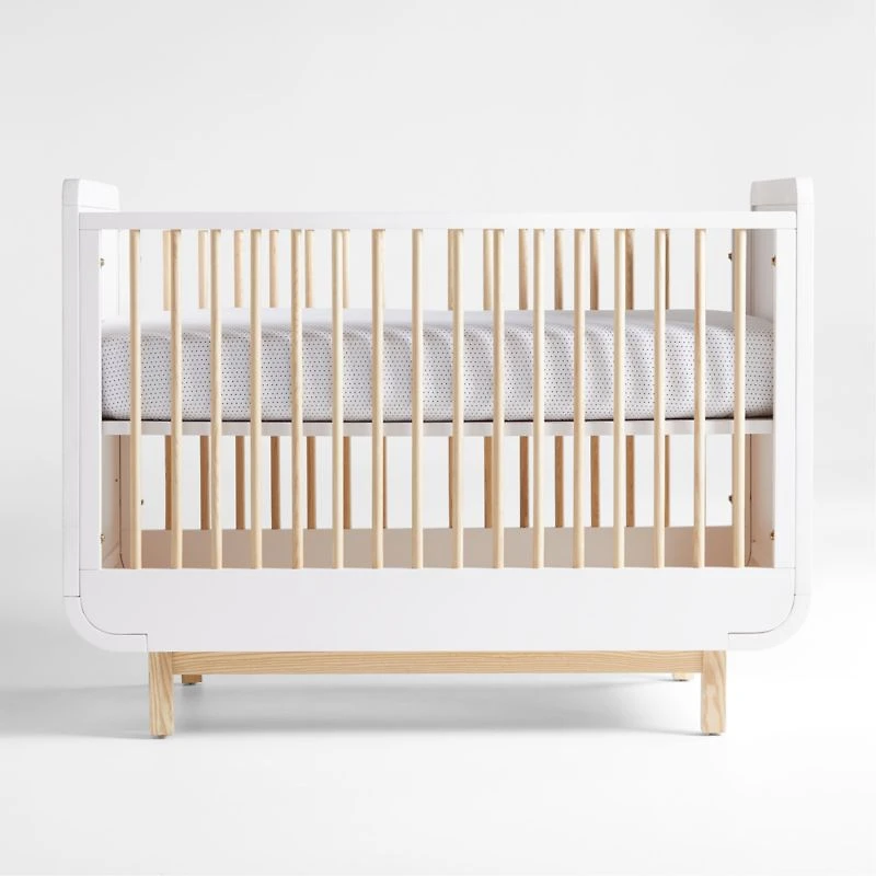 Steamer Lane Two-Tone Wood Baby Crib