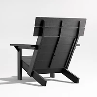Takagi Black Recycled Outdoor Adirondack Chair