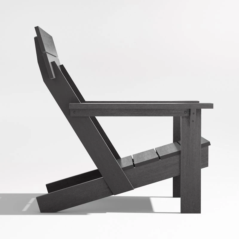 Takagi Black Recycled Outdoor Adirondack Chair