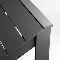 Takagi Black Recycled Outdoor Adirondack Chair Ottoman