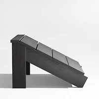 Takagi Black Recycled Outdoor Adirondack Chair Ottoman