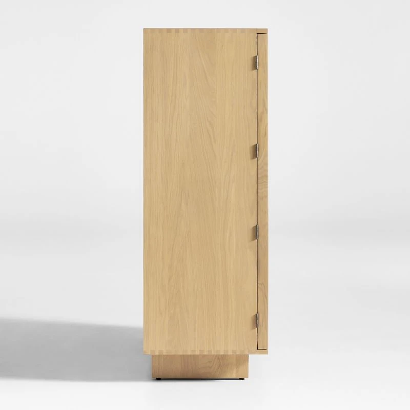 Tansu 48" Glass and Oak Storage Display Cabinet