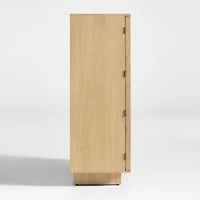 Tansu 48" Glass and Oak Storage Display Cabinet