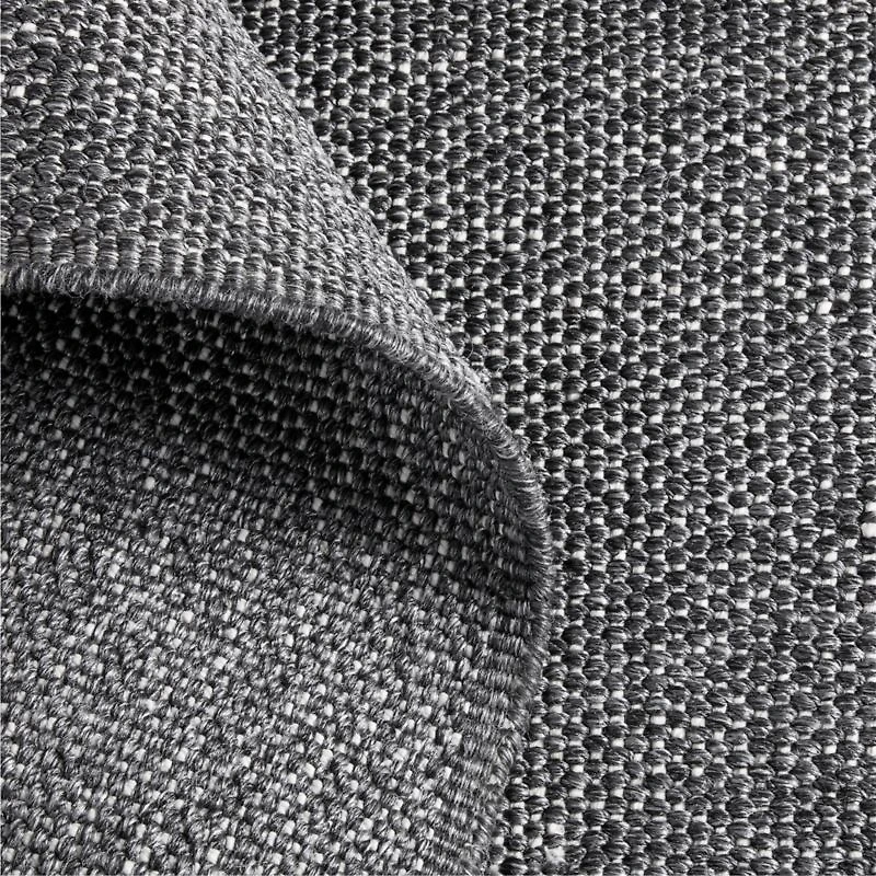 Taos Performance Handwoven Charcoal Black Indoor/Outdoor Area Rug 10'x14'