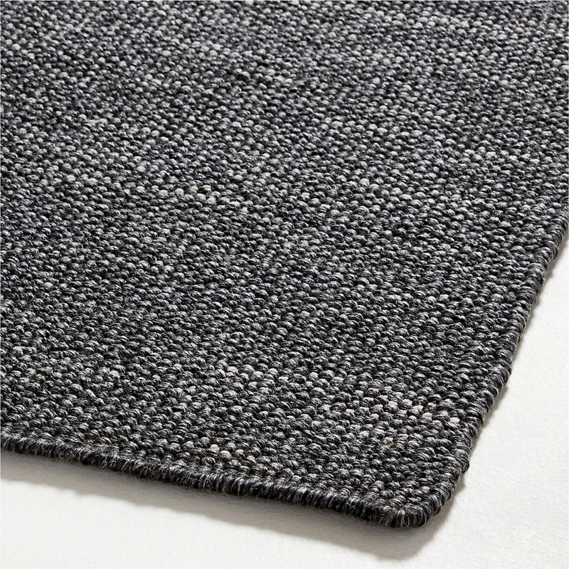 Taos Performance Handwoven Charcoal Black Indoor/Outdoor Area Rug 10'x14'