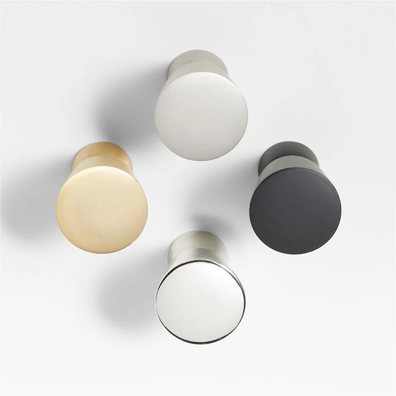 Taper Round Brushed Nickel Cabinet Knob