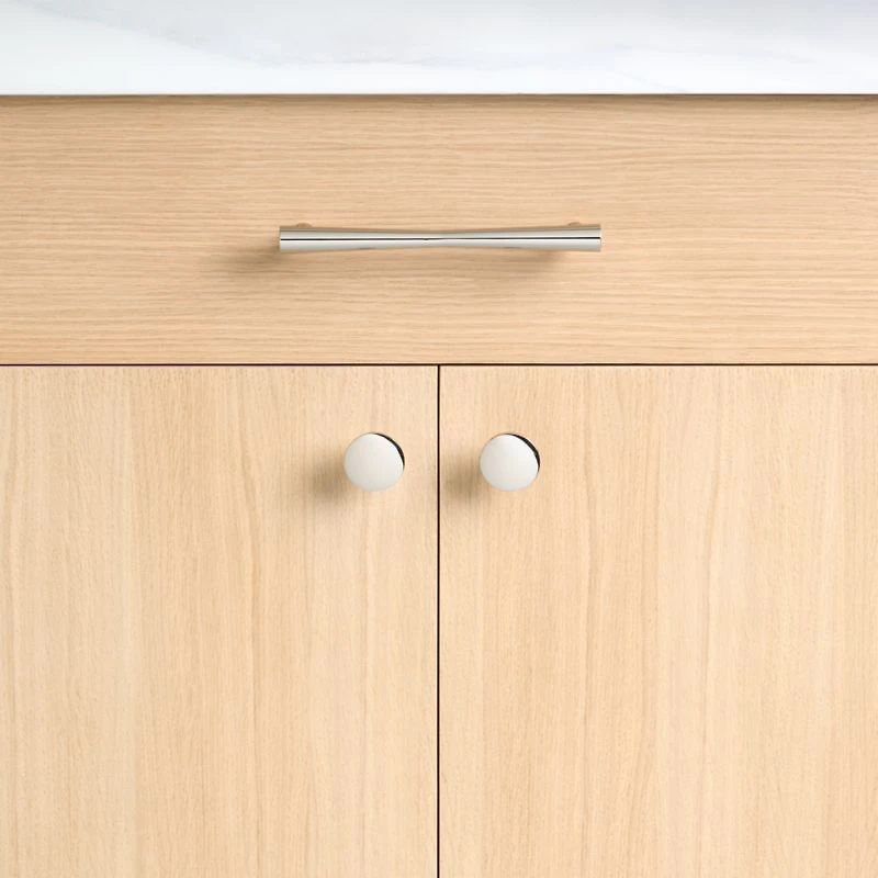 Tapered 4" Polished Chrome Cabinet Drawer Bar Pull