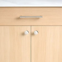 Tapered 4" Polished Chrome Cabinet Drawer Bar Pull