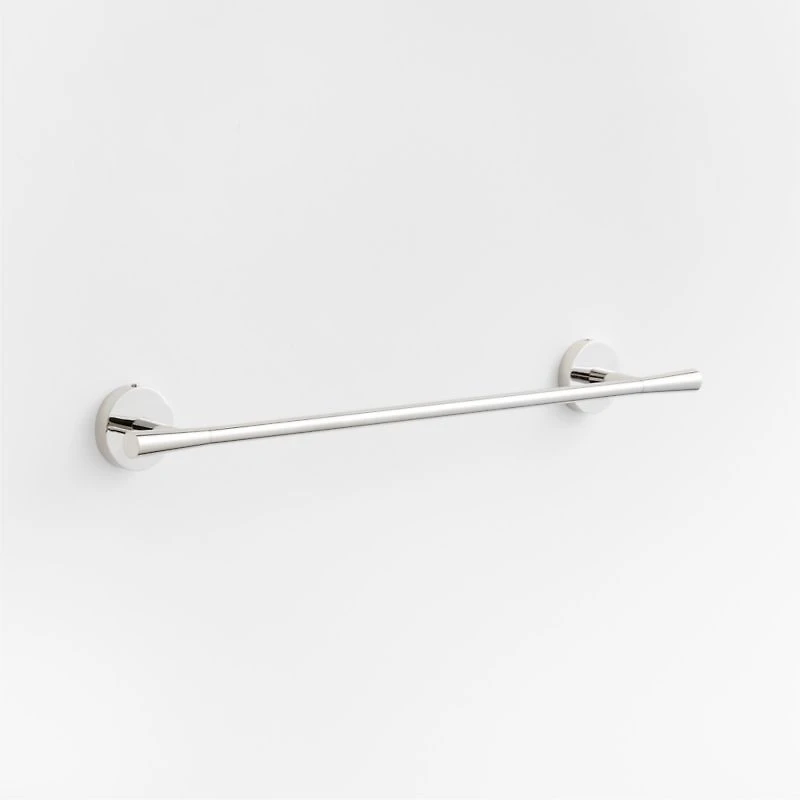 Tapered Polished Chrome Bath Towel Bar 18"