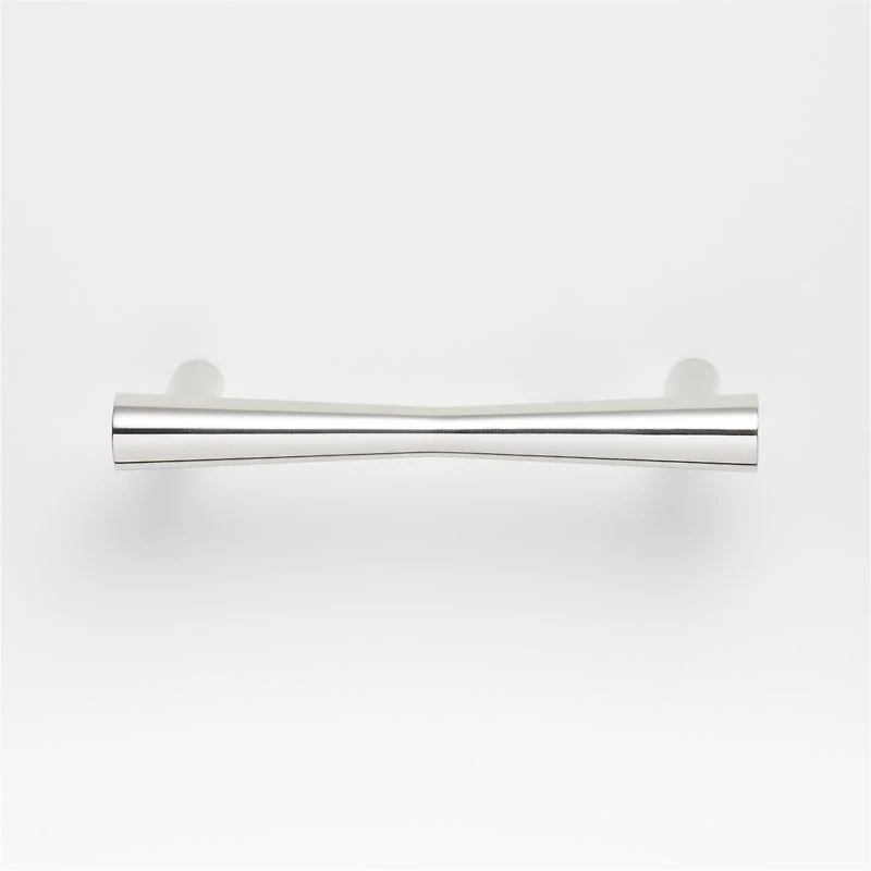 Tapered 4" Polished Chrome Cabinet Drawer Bar Pull