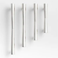 Tapered 4" Polished Chrome Cabinet Drawer Bar Pull