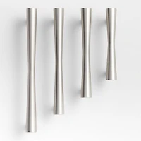 Tapered 4" Brushed Nickel Cabinet Drawer Bar Pull