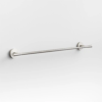 Tapered Brushed Nickel Bath Towel Bar 24"