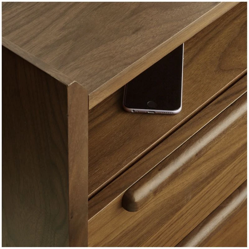 Tate 32" Walnut Charging Nightstand