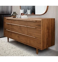 Tate 68" Walnut 9-Drawer Dresser