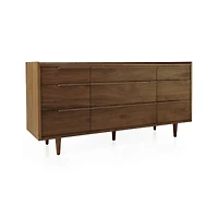 Tate 68" Walnut 9-Drawer Dresser