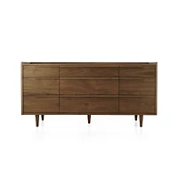 Tate 68" Walnut 9-Drawer Dresser