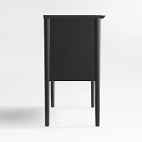 Tate 62" Black Wood Midcentury Credenza