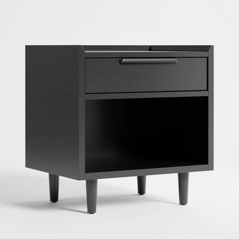 Tate 23" Black Nightstand