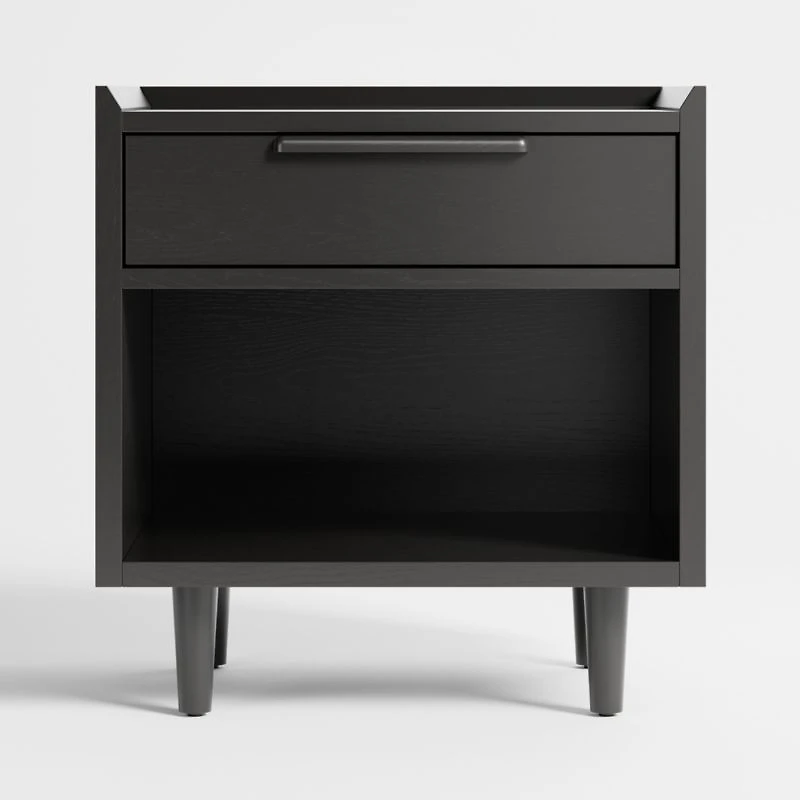 Tate 23" Black Nightstand