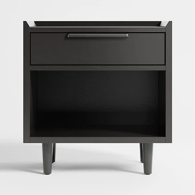 Tate 23" Black Nightstand