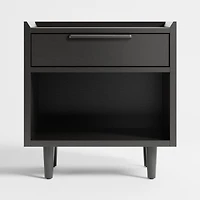 Tate 23" Black Nightstand