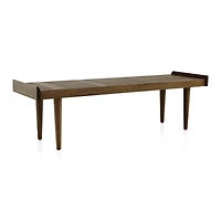 Tate 54" Walnut Slatted Bench