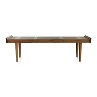 Tate 54" Walnut Slatted Bench