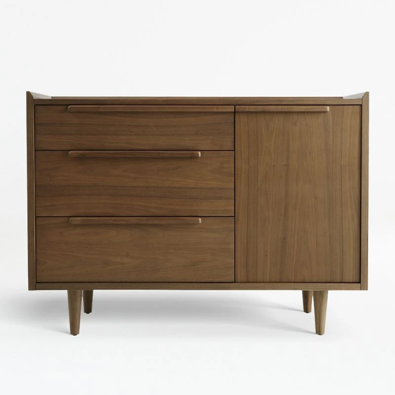 Tate 45.5" Walnut 3-Drawer Dresser