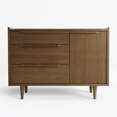 Tate 45.5" Walnut 3-Drawer Dresser