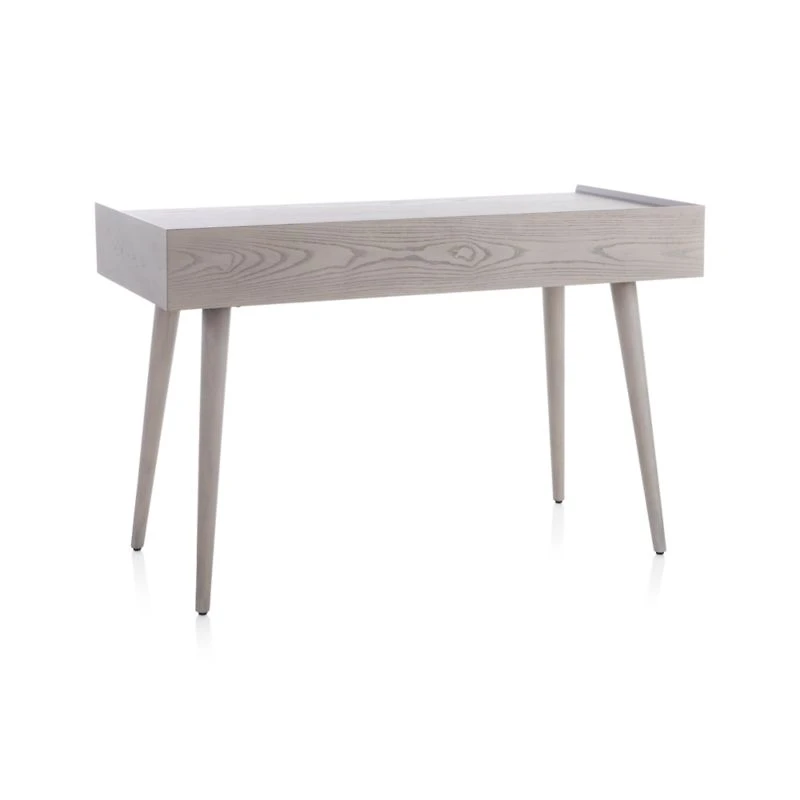 Tate 48" Stone Grey Wood Desk with Outlet